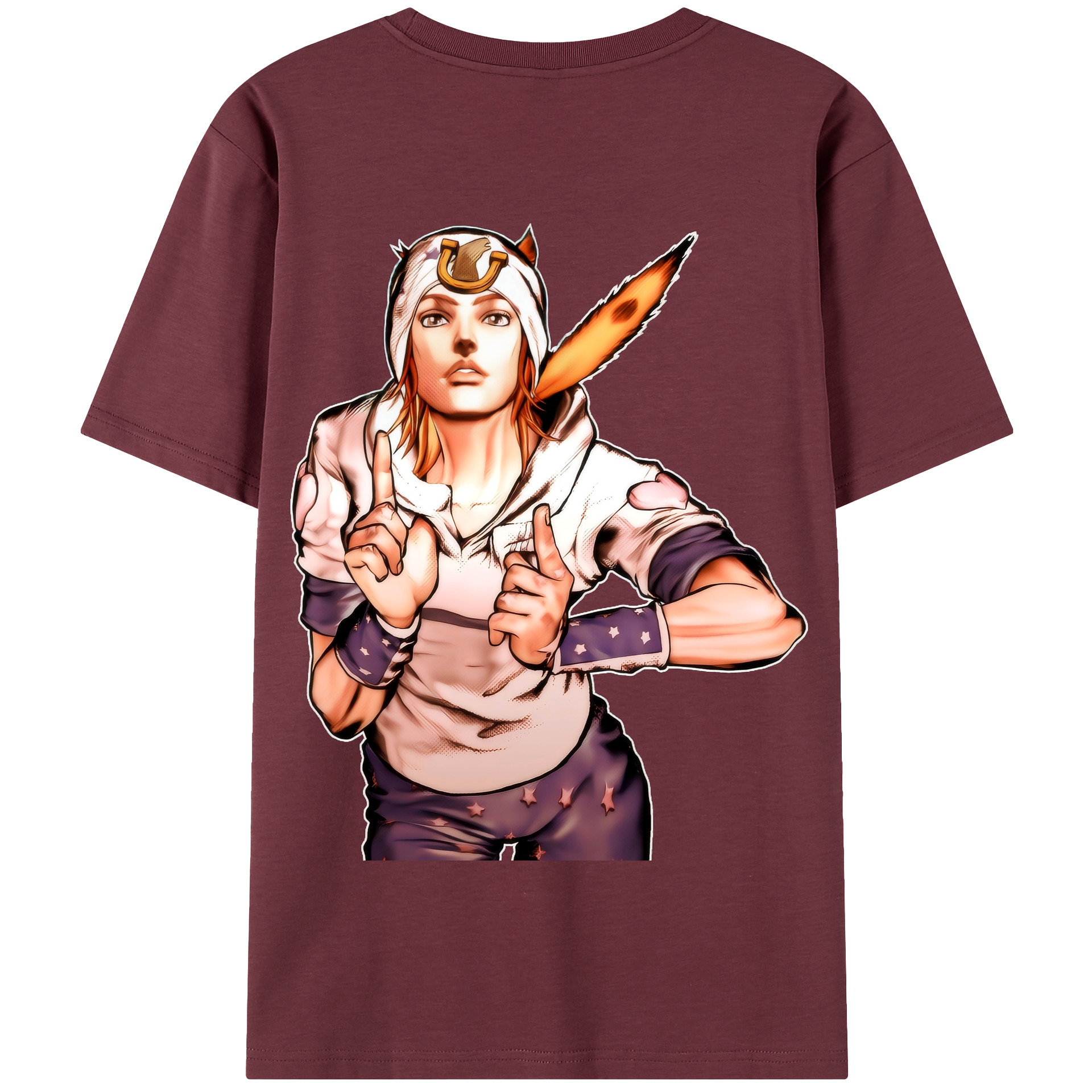 （画像用） ジョジョの奇妙な冒険 ジョナサン?ジョースター JoJo's Bizarre Adventure Jonathan Joestar 綿100％半袖Tシャツ（背面プリント）